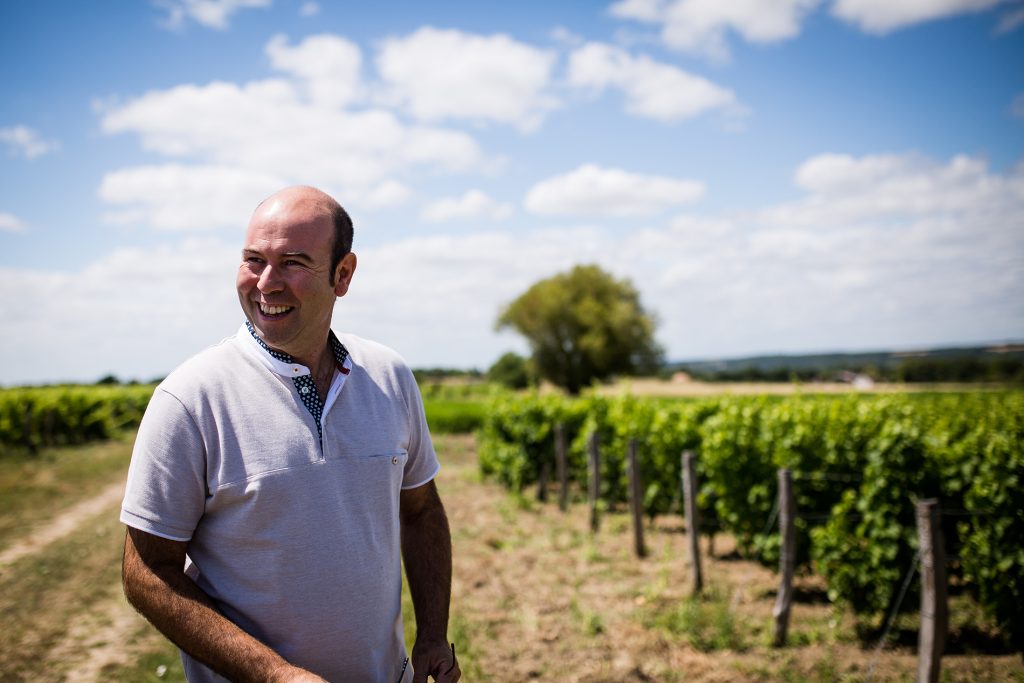 viticulteur devant ses vignes