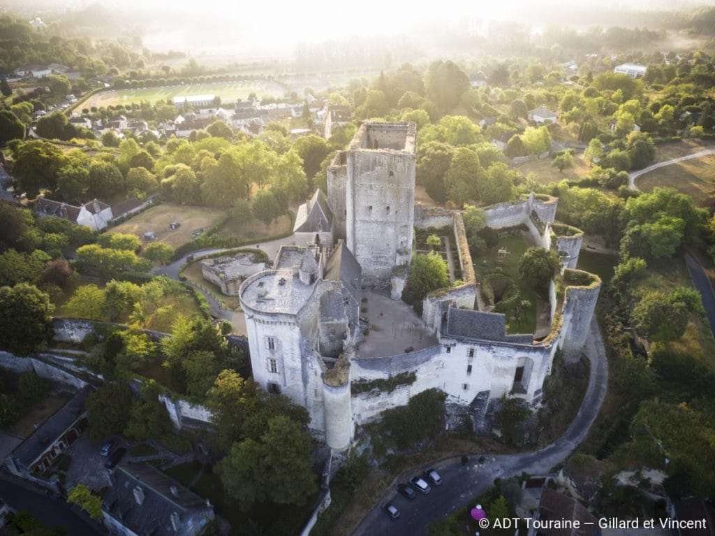 Cité royale de Loches vue du ciel